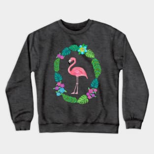 Tropical Flamingo Crewneck Sweatshirt